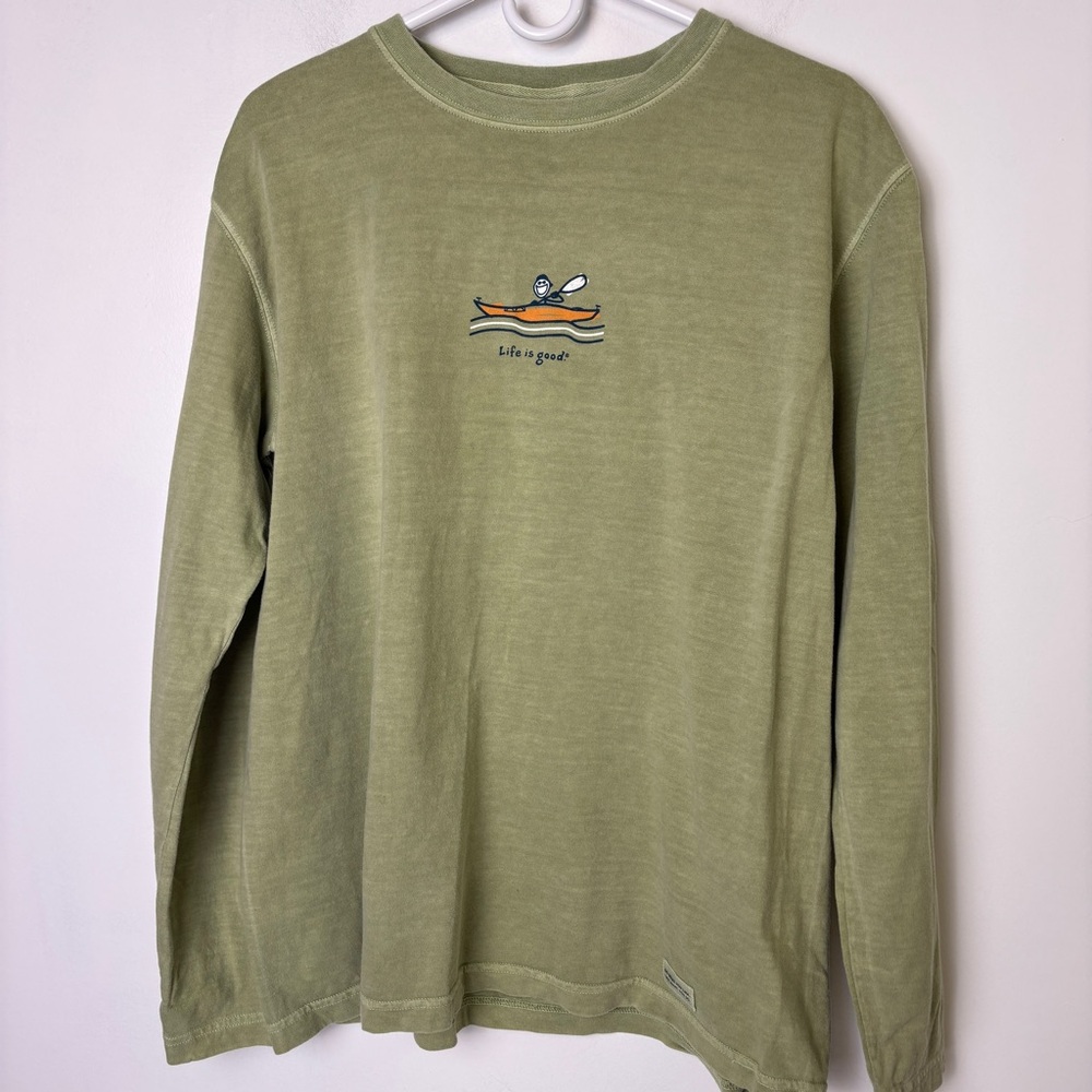 Life Is Good Kayak Logo Long Sleeve T-Shirt